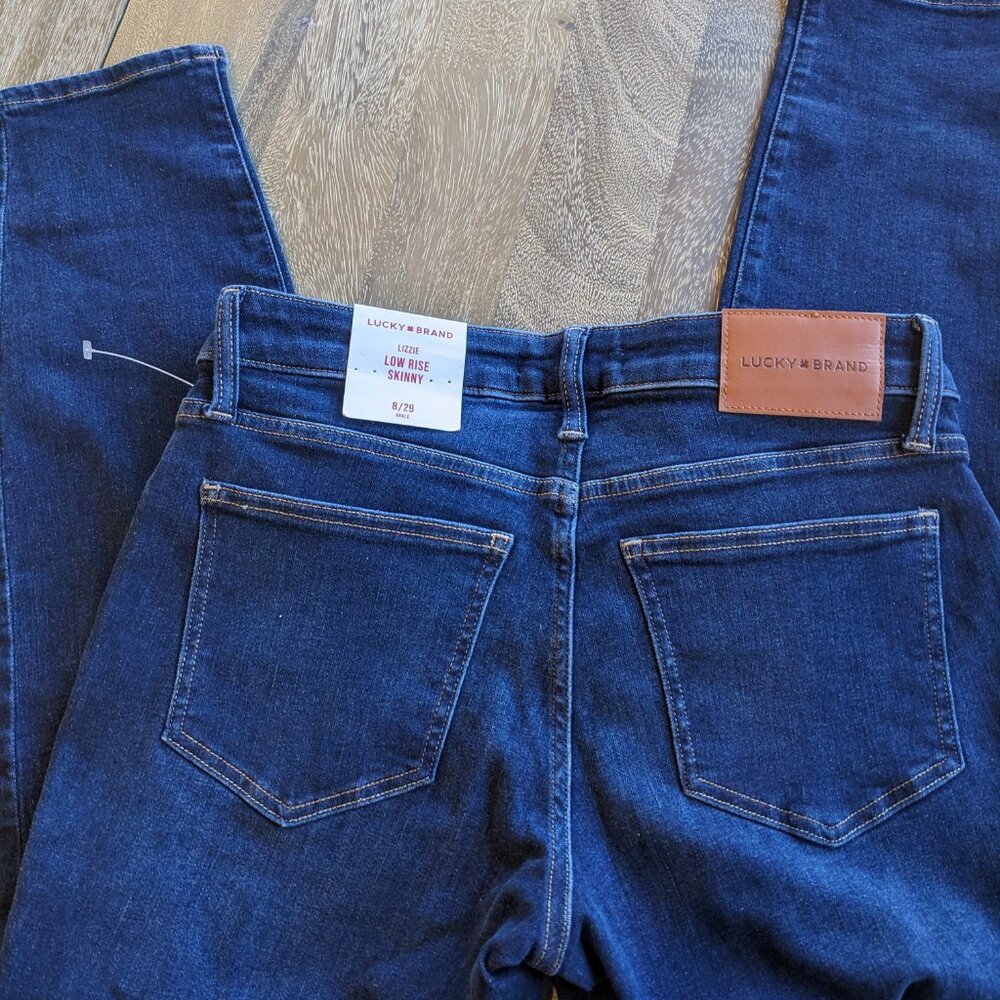 Lucky Brand Blue Denim Blue Jeans Lizzie Low Rise Skinny Size 8/29 - Picture 4 of 9